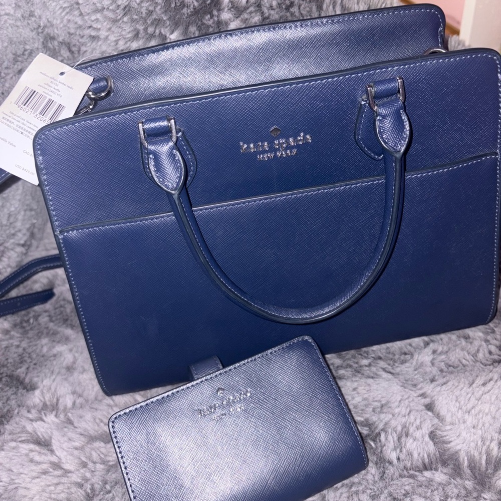 Kate Spade Navy Laptop Bag and Wallet